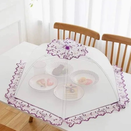 (White-1)Umbrella food cover