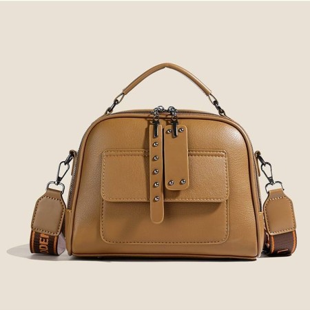 Genuine Soft Leather Handbag(ব্রাউন/মাস্টার কালার)